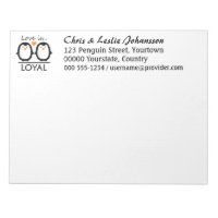 Notepad personalizado de amor de Penguin