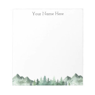 Bloc De Notas Notepad Personalizado de Árboles de Montaña Person