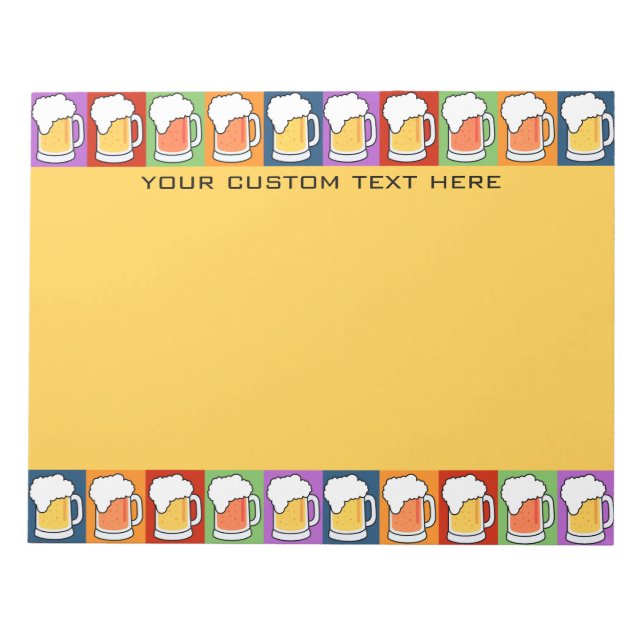 Bloc De Notas Notepad personalizado de arte pop de BEER (Frente)