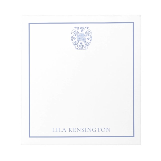 Bloc De Notas Notepad personalizado de Chinoiserie Ginger Jar Va (Frente)