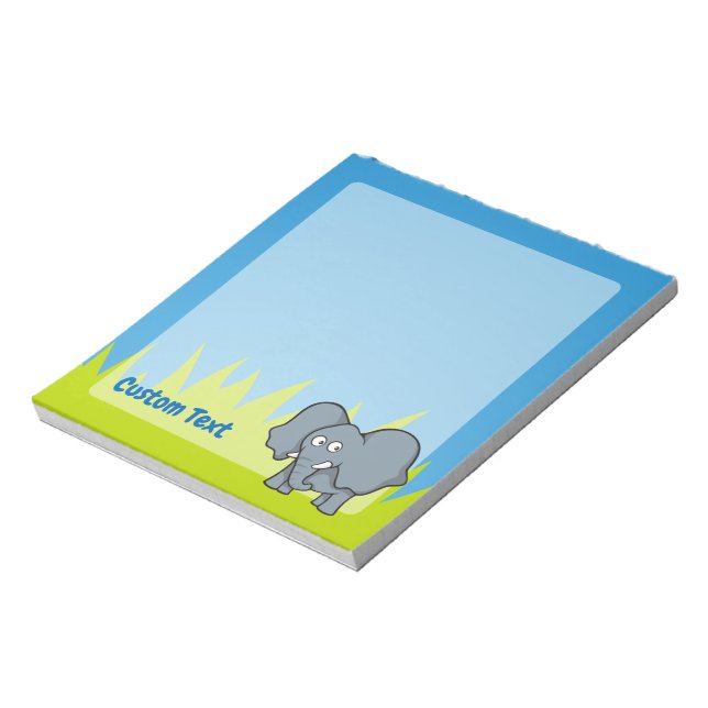 Bloc De Notas Notepad personalizado de elefante gris (Lado Izquierdo)