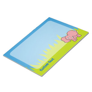 Bloc De Notas Notepad personalizado de elefante rosa