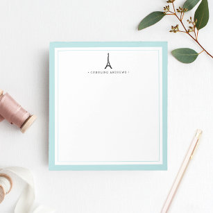 Bloc De Notas Notepad personalizado de la Torre Eiffel   Mar