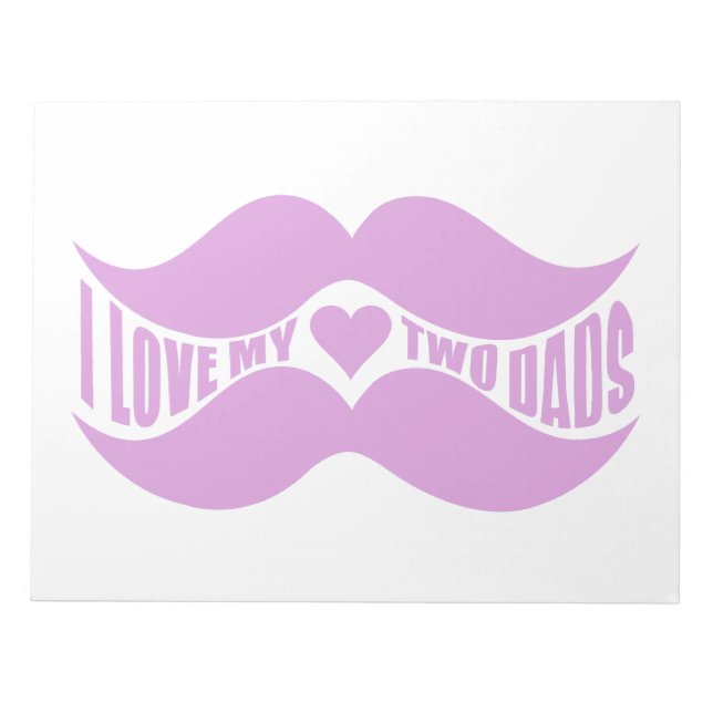Bloc De Notas Notepad personalizado de Mustaches Rosado (Frente)