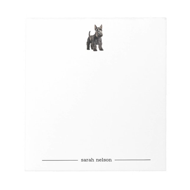 Bloc De Notas Notepad personalizado de Scottish Terrier (Frente)