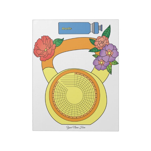 Bloc De Notas Notepad Personalizado de seguimiento de hábitos de (Lado Izquierdo)