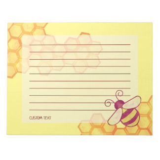 Bloc De Notas Notepad Personalizado de Sweet Bee Honeycomb