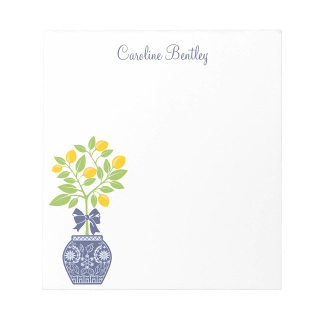 Bloc De Notas Notepad personalizado del árbol de limón de Chinoi (Frente)