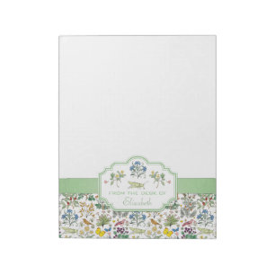Bloc De Notas Notepad Personalizado del Jardín de Voysey Apothec