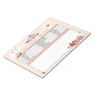 Bloc De Notas Notepad Personalizado Del Profesor, Nota Del Profe