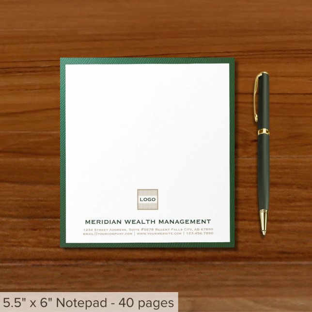 Bloc De Notas Notepad Personalizado elegante con logotipo (Subido por el creador)