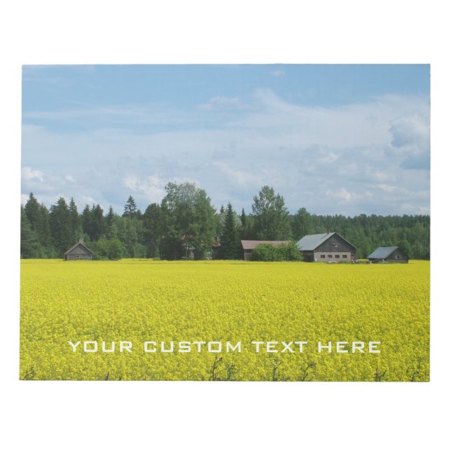 Bloc De Notas Notepad, personalizado finlandés del campo (Frente)