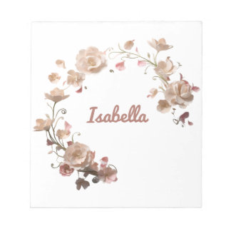 Bloc De Notas Notepad personalizado Floral Elegance
