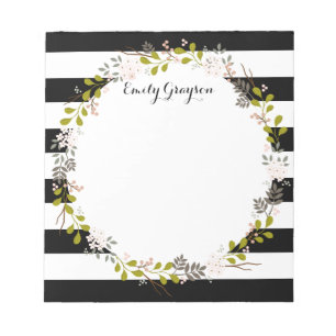 Bloc De Notas Notepad Personalizado Floral Natural Woodland