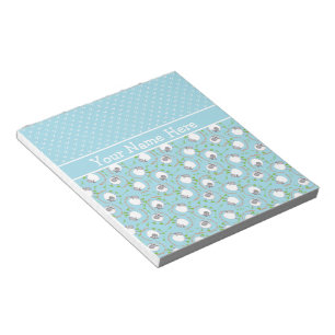 Bloc De Notas Notepad personalizado o Jotter: azul, patrones de 