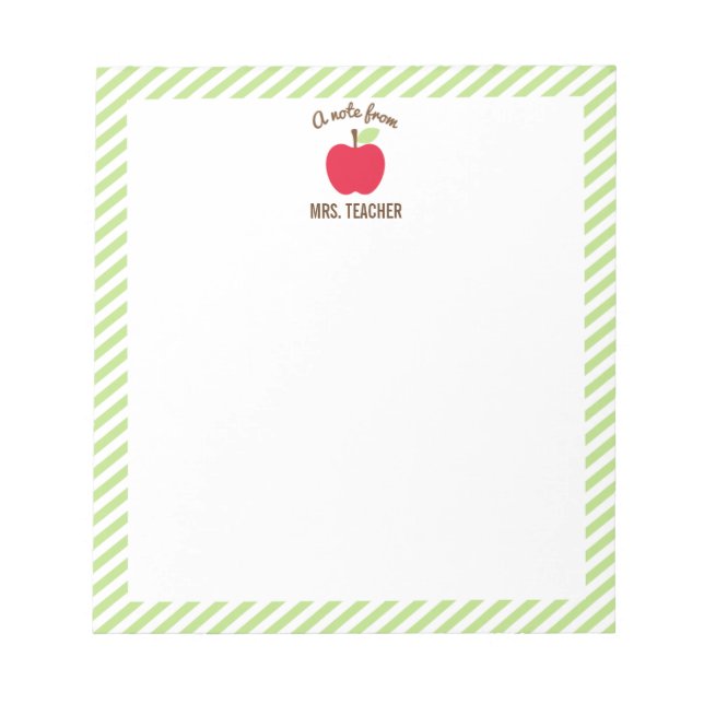 Bloc De Notas Notepad personalizado para profesores de Apple, ve (Frente)