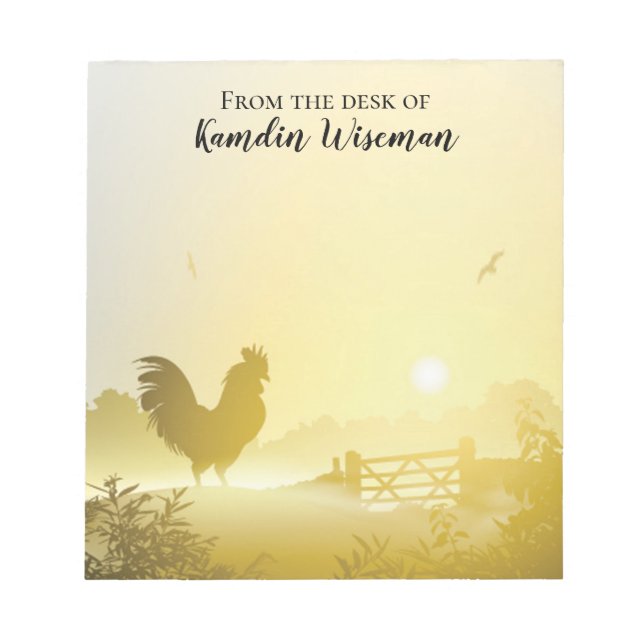 Bloc De Notas Notepad Personalizado Sunny Morning Farm Country R (Frente)