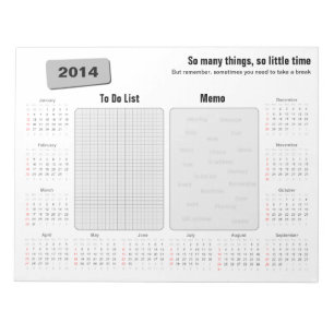 Bloc De Notas Notepad Planner 2014