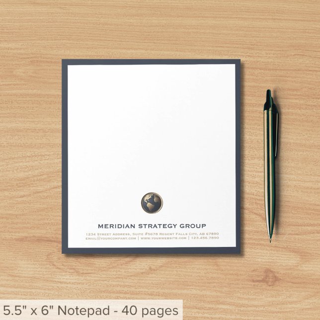 Bloc De Notas Notepad profesional con logotipo de consultoría (Subido por el creador)