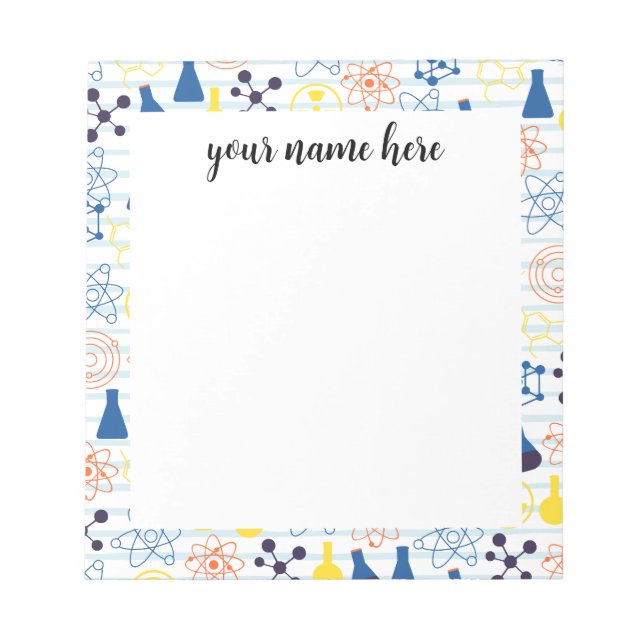 Bloc De Notas Notepad, profesor de química personalizada (Frente)
