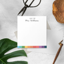 Bloc De Notas Notepad, profesor personalizado arcoiris