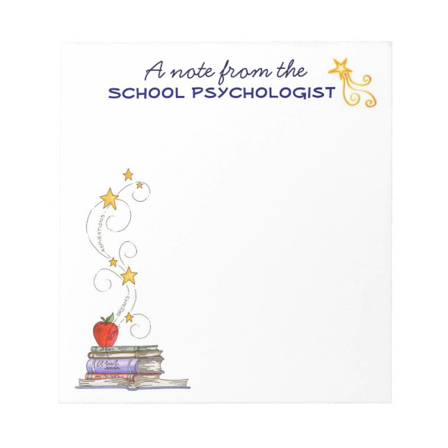 Bloc De Notas Notepad, psicólogo escolar (Frente)