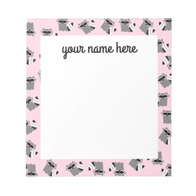 Bloc De Notas Notepad Raccoon Personalizado (Frente)