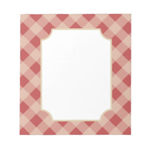 Bloc De Notas Notepad Red Gingham