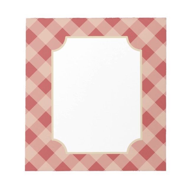 Bloc De Notas Notepad Red Gingham (Frente)