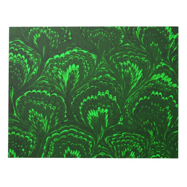 Bloc De Notas Notepad Retro Swirls Emerald Green (Frente)