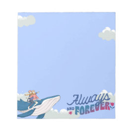 Bloc De Notas Notepad romántico de ballena voladora - perfecto p