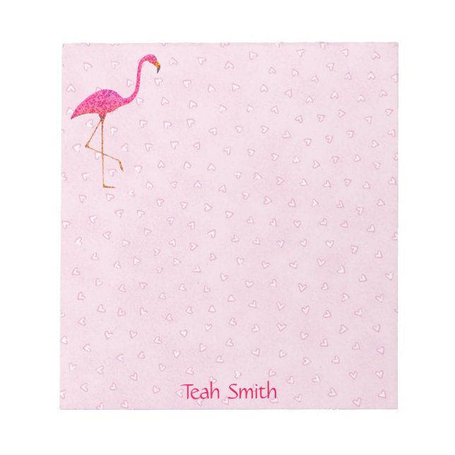 Bloc De Notas Notepad rosado de flamingo (Frente)