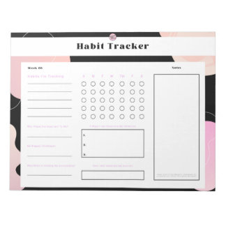 Bloc De Notas Notepad Semanal del Rastreador de Hábito