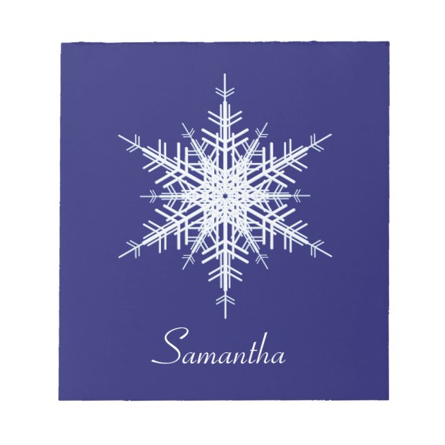 Bloc De Notas Notepad Snowflake Blue (Frente)