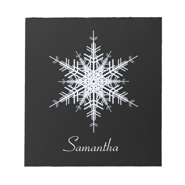 Bloc De Notas Notepad Snowflake White (Frente)