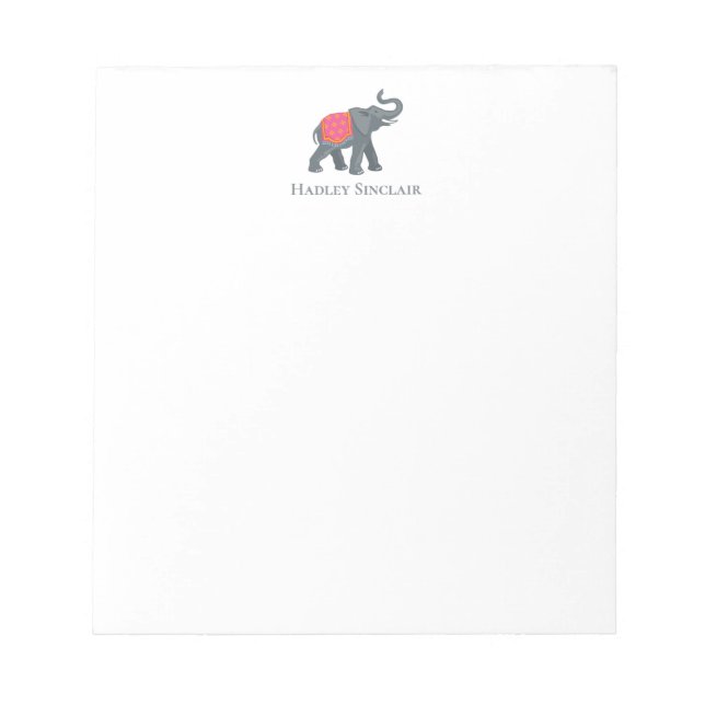 Bloc De Notas Notepad sofisticado de iconos elefantes (Frente)