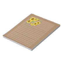 NotePad Sunflowers
