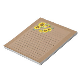 Bloc De Notas NotePad Sunflowers