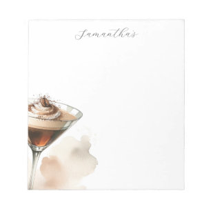 Bloc De Notas Notepad temática Espresso Martini personalizada