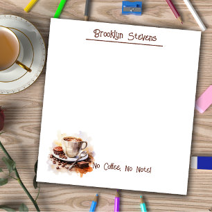 Bloc De Notas Notepad Temático Del Café De La Mañana