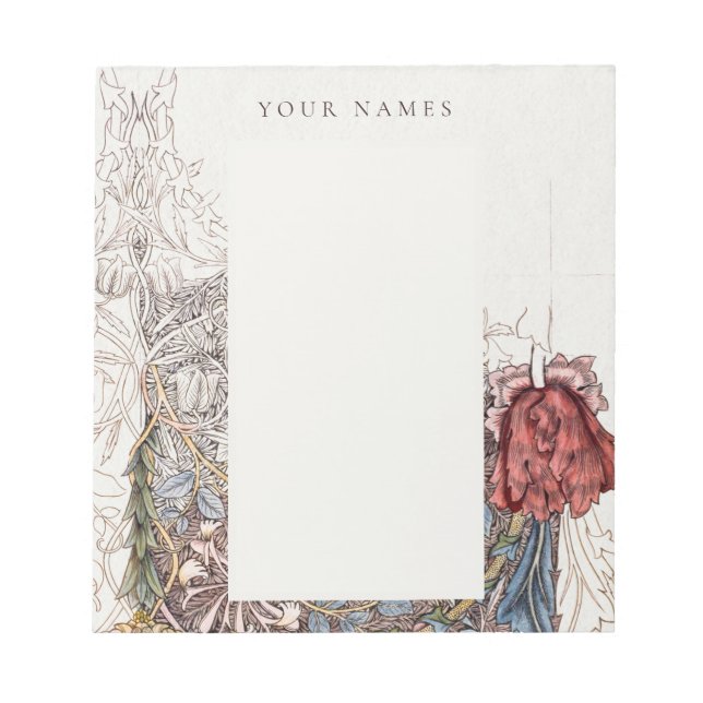 BLOC DE NOTAS NOTEPAD : WILLIAM MORRIS : HONEYSUCKLE + TULIP (Frente)