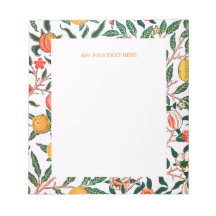 NOTEPAD : WILLIAM MORRIS : POMEGRANADOS