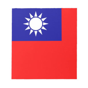 Bloc De Notas Notepad with Flag of Taiwan