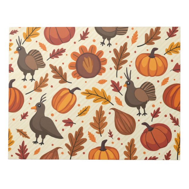 Bloc De Notas Notepads de Acción de Gracias (Frente)