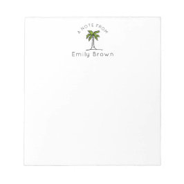 Bloc De Notas Notepads de árbol de palmas personalizadas