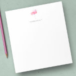 Bloc De Notas Notepads de flamenco rosa capáz<br><div class="desc">Sencillo y bonito,  estos cuadernos flamingo personalizados presentan una única acuarela tropical. Utilice los campos de plantilla y su nombre personalizado para escribir este artículo. Para ver más diseños de papelería y diseños sobre flamingo como este visita www.zazzle.com/vginvites Arte único y diseño de Victoria Grigaliunas de VG Invita</div>