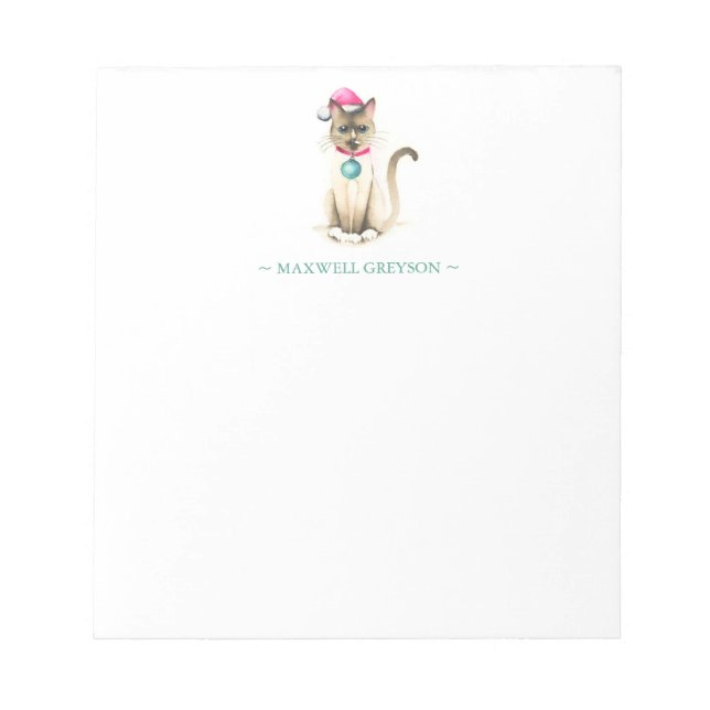 Bloc De Notas Notepads de gatos siameses (Frente)