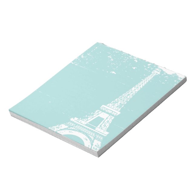 Bloc De Notas Notepads de la Torre Eiffel Azul (Lado Izquierdo)