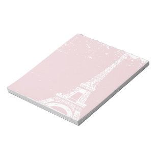 Bloc De Notas Notepads de la Torre Eiffel Rosa