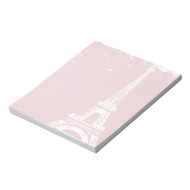 Bloc De Notas Notepads de la Torre Eiffel Rosa (Lado Izquierdo)